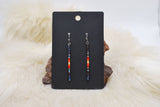 Red Ombre Ojibwe Dangle Earrings