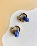 Rondella Stone Hoops in Sodalite