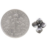 Sterling Silver Hydrangea Post Earrings 9x7mm