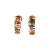 Multi-Color Zirconia Baguette Ear Jacket