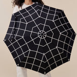 Compact Duckhead Umbrella in Black Grid