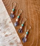 Iolite & Turquoise Earrings