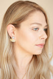 Black Opal Studs with Pleat Jackets