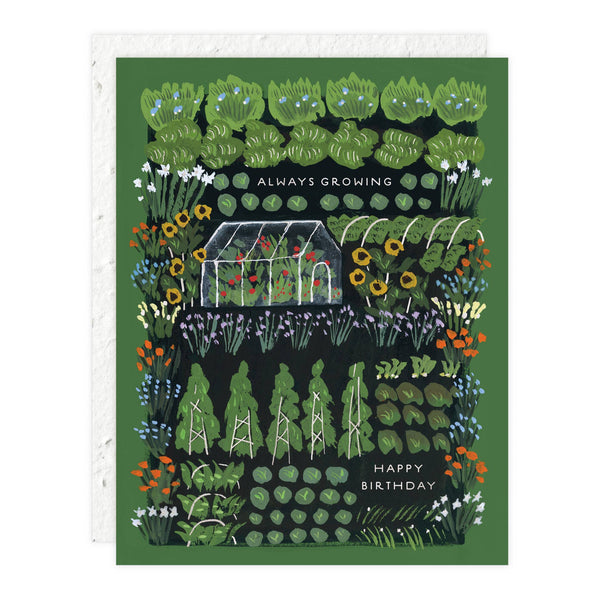 Garden Greenhouse Birthday Card