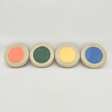 Multicolor Ceramic Coaster Set
