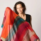 Rothko Style Scarf in Silk/Wool Blend