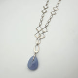 Silver Chalcedony Pendant Necklace