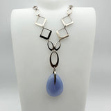 Silver Chalcedony Pendant Necklace