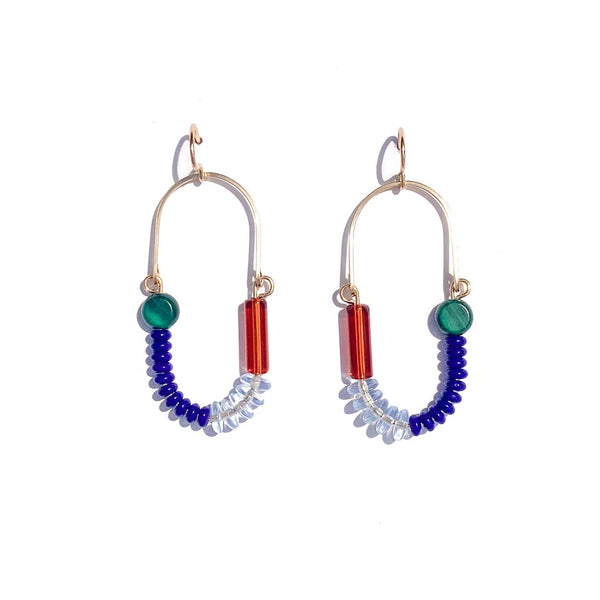 Balance Earrings - Cobalt, Sapphire, Mocha, and Malachite