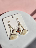 Porcelain Swan Earrings