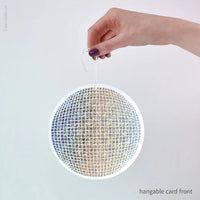 Disco Ball Hangable Birthday Card