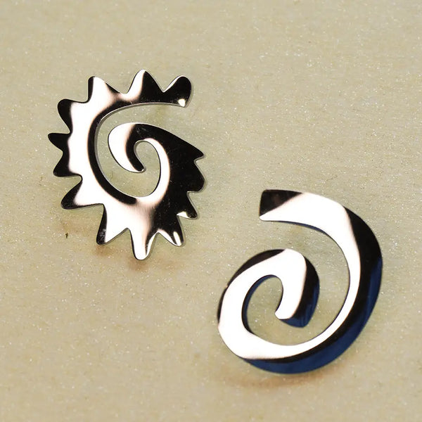 Caracol & Espiral Silver Studs