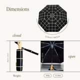 Compact Duckhead Umbrella in Black Grid