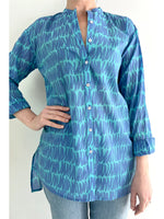 Long Cotton Button-Down Shirt