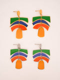 Balance Earrings in Multi-Color Enamel