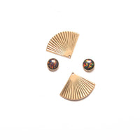 Black Opal Studs with Pleat Jackets