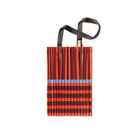Satin Pleated Tote Bag Ravello Red
