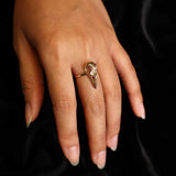 Bronze Raven Skull Ring