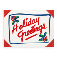 Holiday Greetings Christmas Notelet Cards 5-Pack