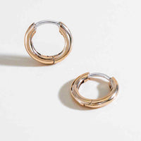 Round Wire Huggie Hoop Earrings