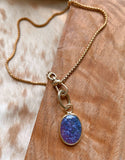 Grape Agate & Brass Necklace