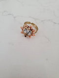 Porcelain Sun Statement Ring