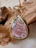 Crazy Lace Agate & Brass Necklace