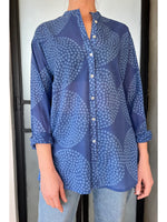 Long Cotton Button-Down Shirt