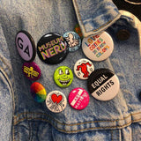 Museum Nerd Black Button