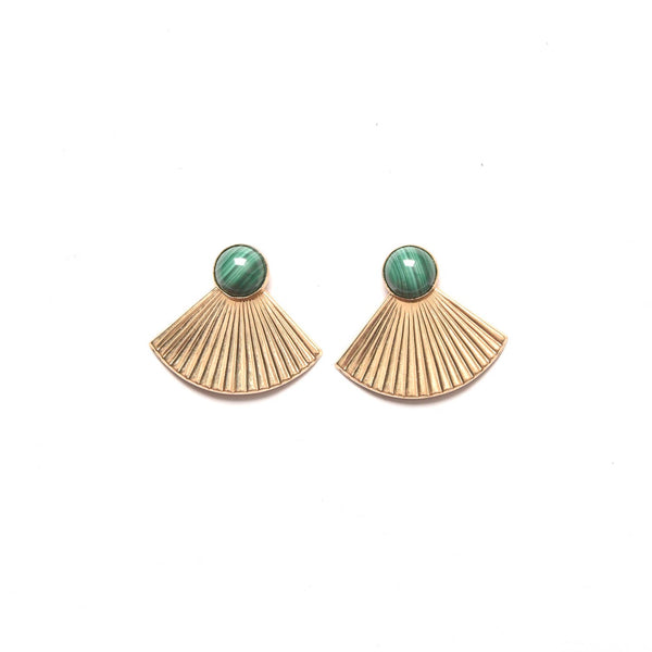 Malachite Studs with Pleat Jackets