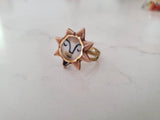 Porcelain Sun Statement Ring
