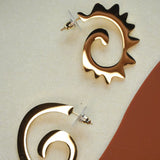Caracol & Espiral Gold Hoops