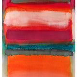 Rothko Style Scarf in Silk/Wool Blend