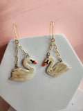 Porcelain Swan Earrings