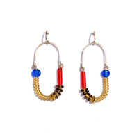 Balance Earrings - Topaz, Tortoise, Ruby, and Capri