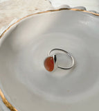 Carnelian Agate & Silver Ring