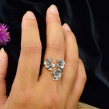 Bronze Adjustable Dogwood Flower and Leaf Ring