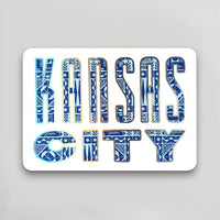 Kansas City Postcard - Blue and Silver