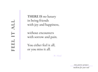 "Feel it All" Plantable Poetry Card