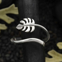 Monstera Leaf Adjustable Ring