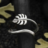 Monstera Leaf Adjustable Ring