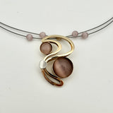 Mauve Glass Necklace