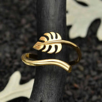 Monstera Leaf Adjustable Ring