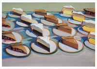 Wayne Thiebaud: Pie Rows Postcard