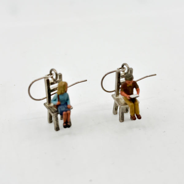 People Sitting on Chair Earring