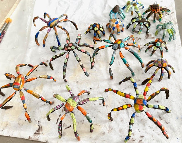 * Sculpted Spiders