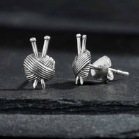 Yarn Ball Post Earrings