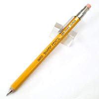 Short Wooden Mechanical Pencil with Eraser & Clip: Yellow