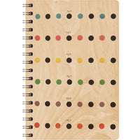 Petite Circles Wooden Notebook