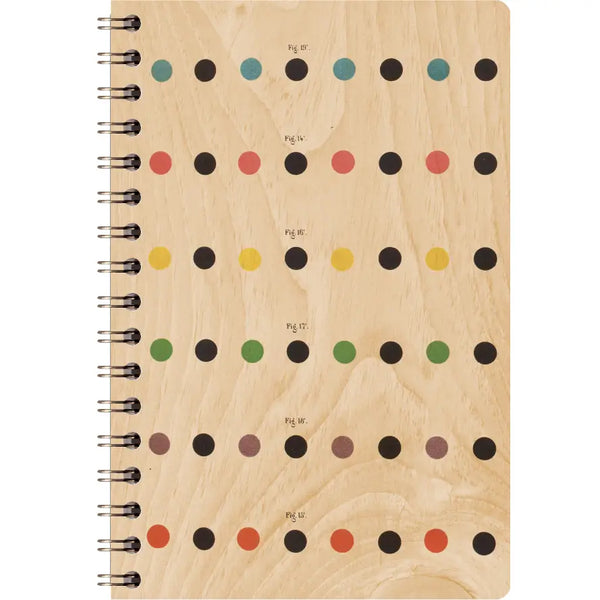 Petite Circles Wooden Notebook